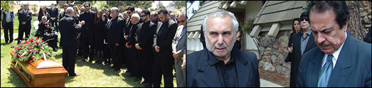 مراسم خاکسپاری و یادبود محسن مرزبان با احترام ویژه برگزار شد