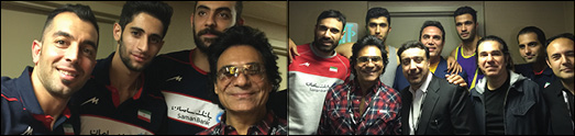 اندی در حمایت از تیم ملی والیبال ایران