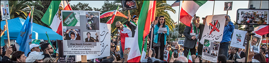 گردهمایی و تظاهرات ایرانیان لس آنجلس در برابر ساختمان فدرال